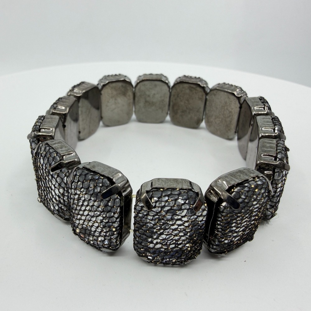 Gothic Chunky Statement Mesh Bracelet Dark Aesthetic Y2K Festival Party Gift